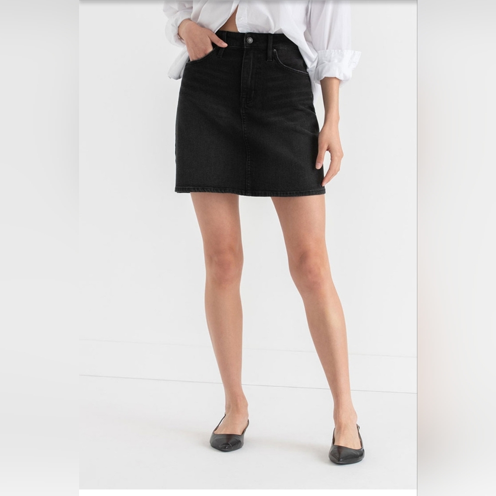 Black Denim Skirt